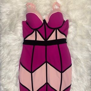 Cami Dress With Color Block Design